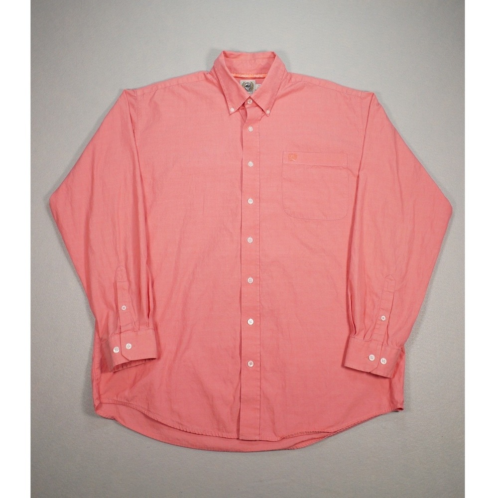Cinch Men's Button Down Shirt Medium Pink Long Sleeve Western Cowboy Casual